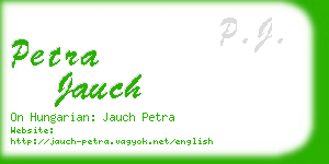 petra jauch business card